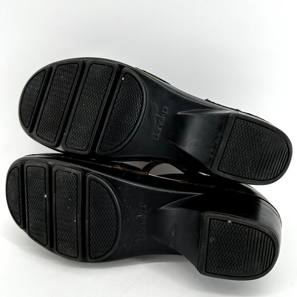 Dansko Sally Clogs Leather Dri-Lex Wicking Shock Absorption Ankle Strap Brown 9 - Picture 7 of 7